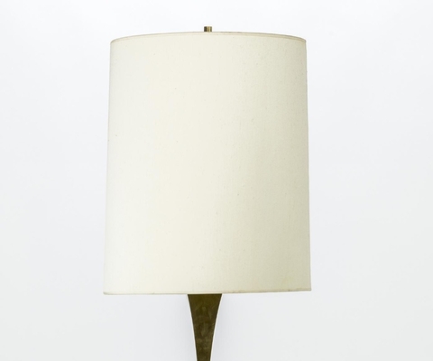 Italian gold brass pyramidal floor lamp