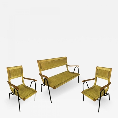 Italian Riviera Rope  Set of One Couch and 2 Chairs