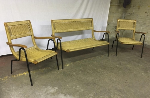 Italian Riviera Rope  Set of One Couch and 2 Chairs