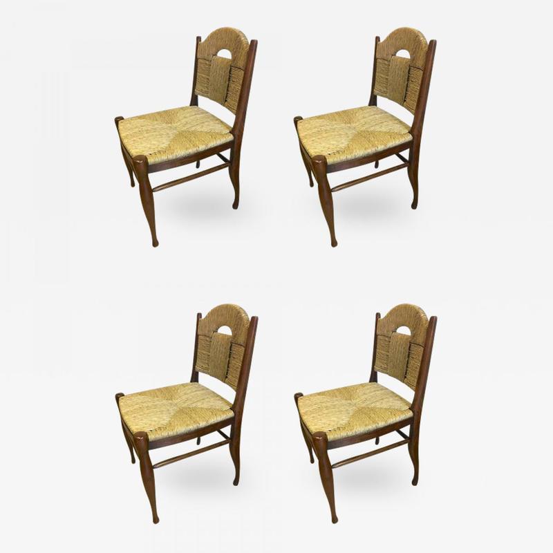J.E.Ruhlmann Set four chairs Model 