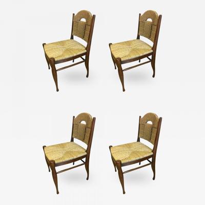 J.E.Ruhlmann Set four chairs Model 