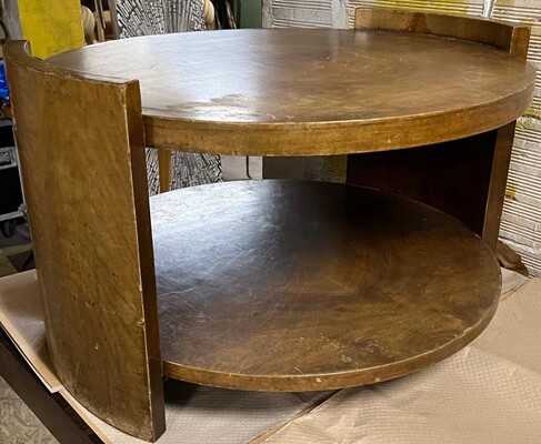 Jacques Adnet Art Deco two tier coffee table