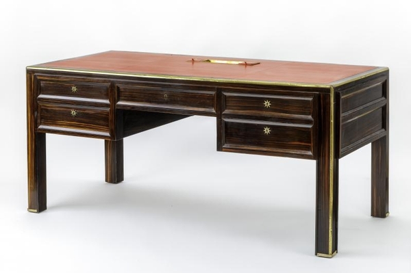 Jacques Adnet documented presidential makassar desk