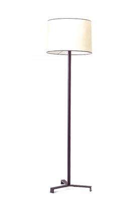 Jacques Adnet hand-stitched Leather Standing lamps