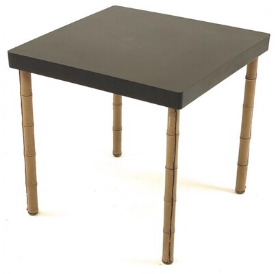 Jacques Adnet neutral hand stitched leather coffee table