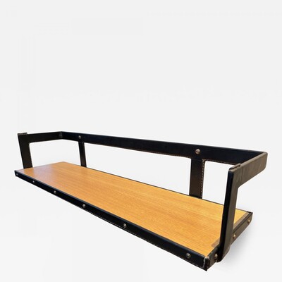 Jacques Adnet sgenuin uperb hand stitched e shelf