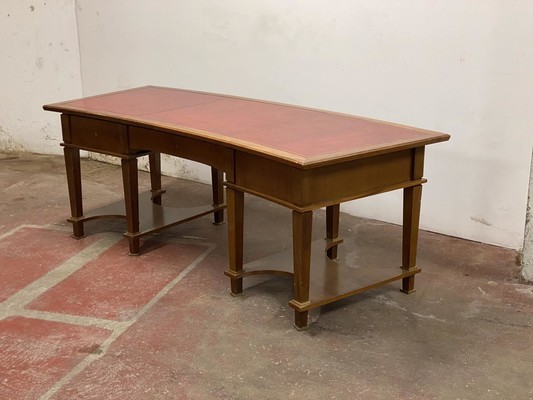 Jacques Adnet superb curved Neo classical desk