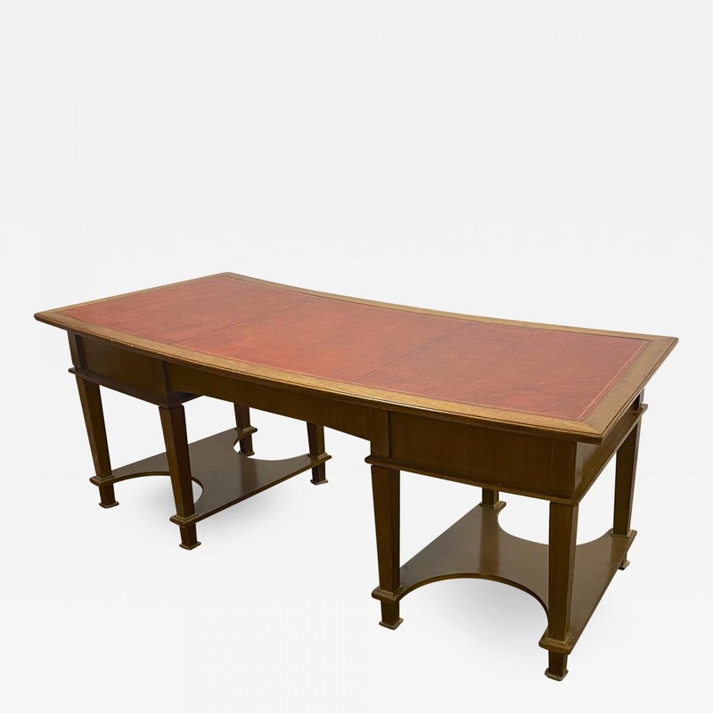 Jacques Adnet superb curved Neo classical desk