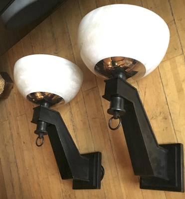 Jacques Quinet pair sconces