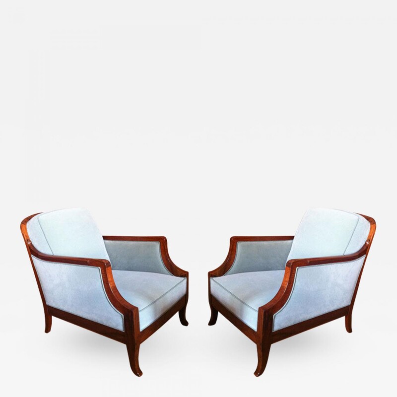 Jean Charle Moreux Pair of Club Chairs