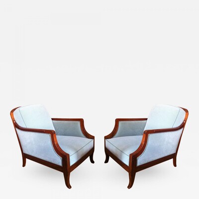 Jean Charle Moreux Pair of Club Chairs