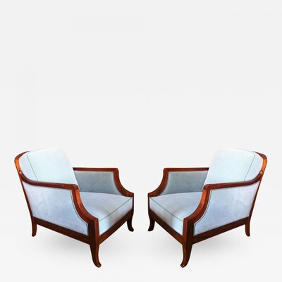 Jean Charle Moreux Pair of Club Chairs