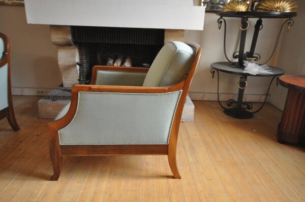 Jean Charle Moreux Pair of Club Chairs