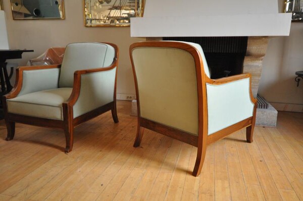 Jean Charle Moreux Pair of Club Chairs