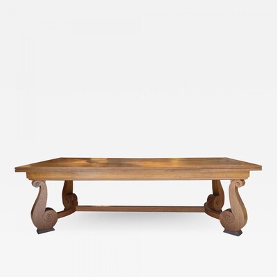 Jean Charles Moreux dinning table with 2 side leaves