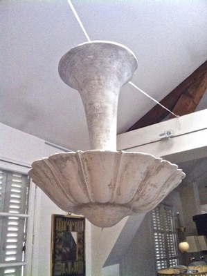 Jean Charles Moreux Vintage Plaster Chandelier