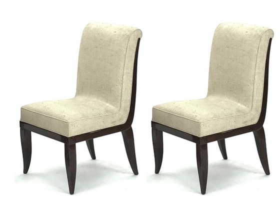 Jean Pascaud (Attributed) pair of side chairs