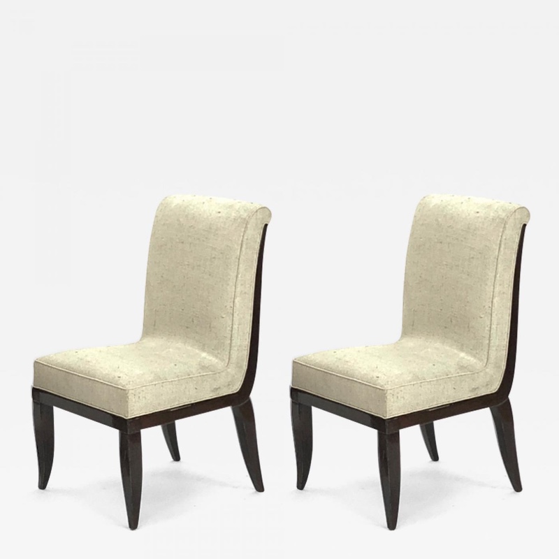 Jean Pascaud (Attributed) pair of side chairs
