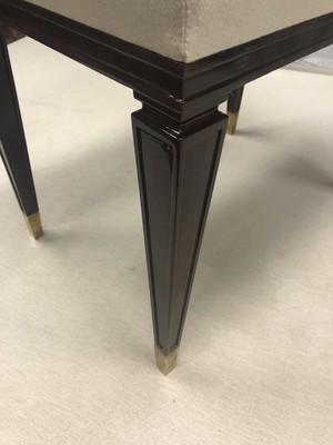 Jean Pascaud neo classic superb brown cloudy lacquer stool