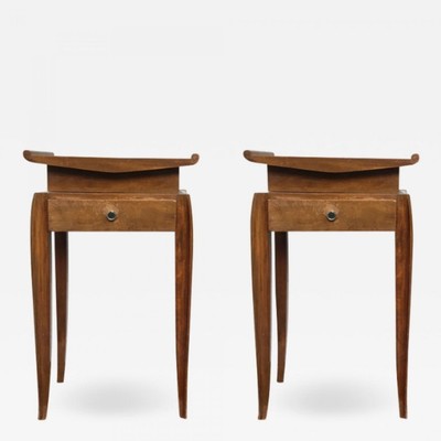 Jean Pascaud pair of refined side tables or bedsides