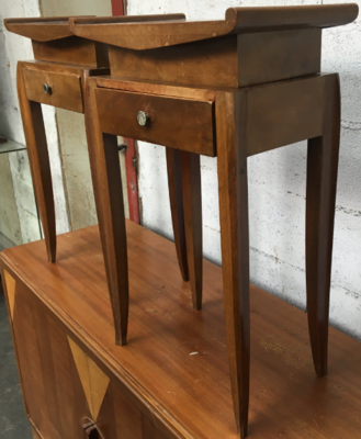 Jean Pascaud pair of refined side tables or bedsides