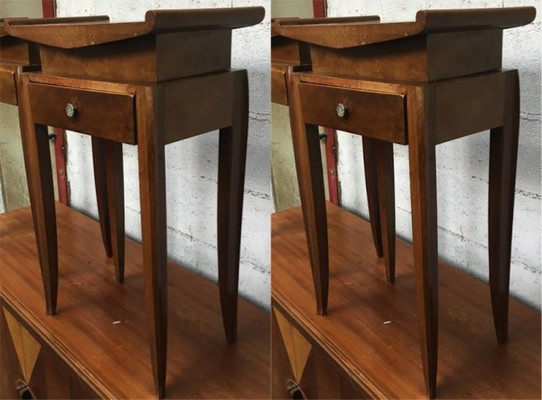 Jean Pascaud pair of refined side tables or bedsides