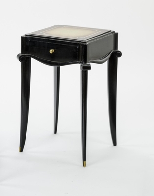 Jean Pascaud Pair Side Tables Églomisé Tops