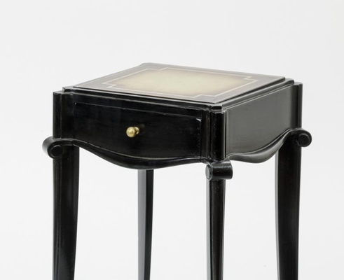 Jean Pascaud Pair Side Tables Églomisé Tops