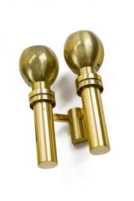 Jean Perzel pair of gold sconces