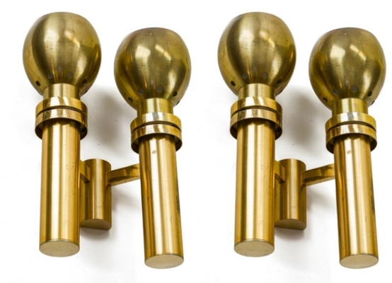 Jean Perzel pair of gold sconces