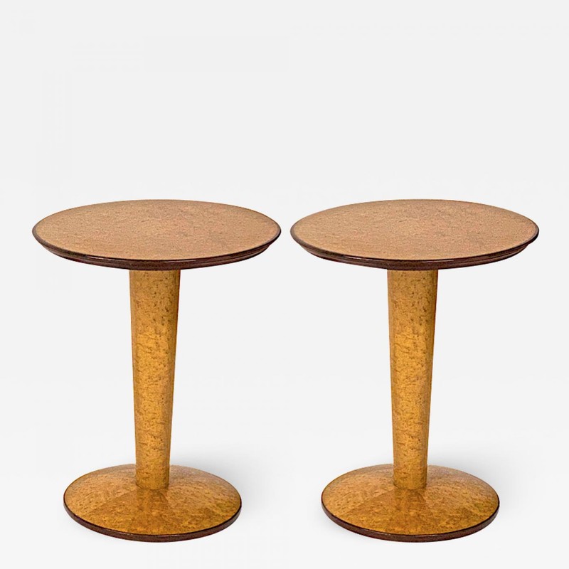 Jean Royere attributed pair of extreme quality side tables