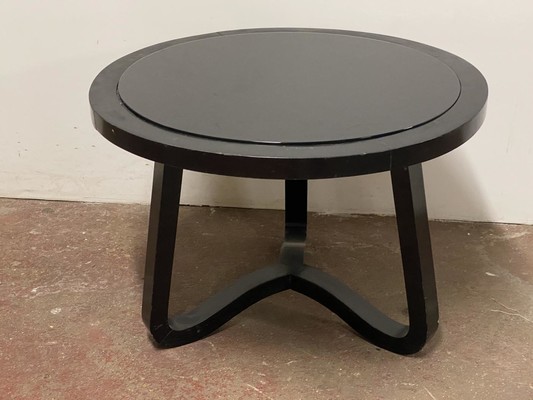 Jean Royere black tripod coffee table