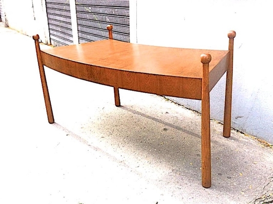 Jean Royère Documented Oak Curved Desk Model 