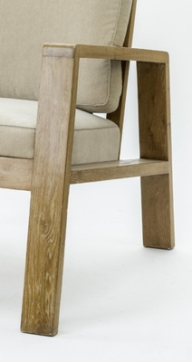 Jean Royere Documented Pair of Oak Lounge Chairs 