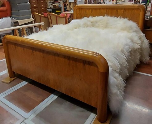 Jean Royere for Gouffé rarest cylinder frame bed