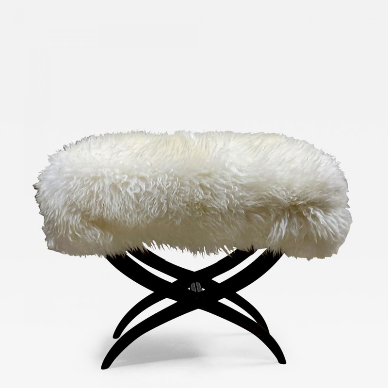 Jean Royere iconic sheep fur stool