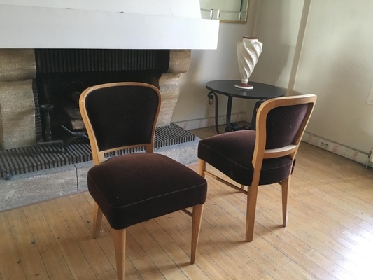 Jean Royère pair of chairs model 