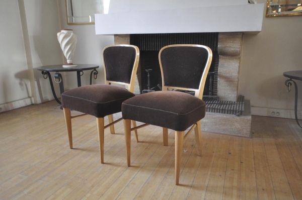 Jean Royère pair of chairs model 