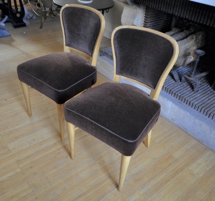 Jean Royère pair of chairs model 