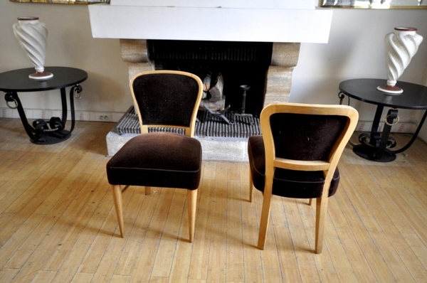 Jean Royère pair of chairs model 