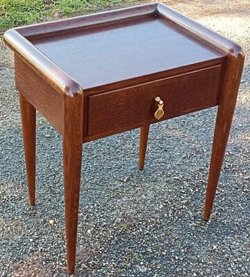 Jean Royere pair of genuine oak side table or bedside