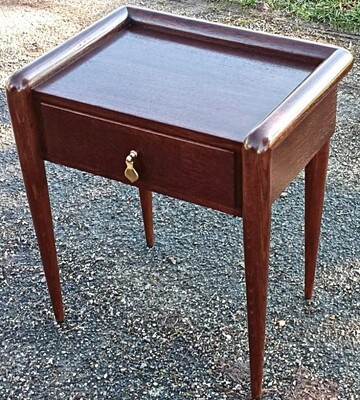 Jean Royere pair of genuine oak side table or bedside