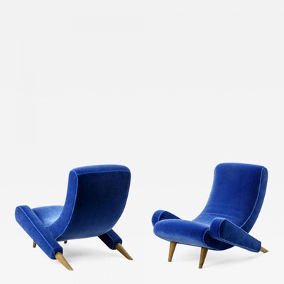 Jean Royere pair of lounge chairs model 