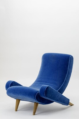 Jean Royere pair of lounge chairs model 