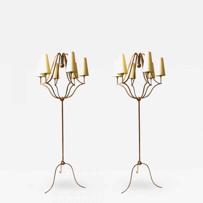 Jean Royère Pair of Standing Lamp model 