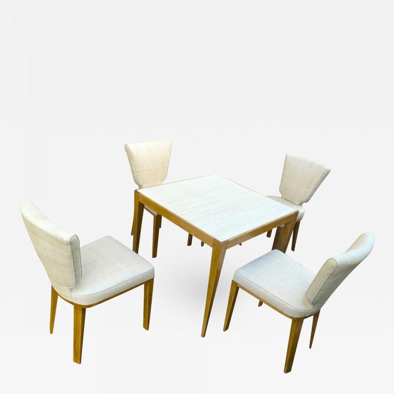 Jean Royère playing card set 'ecusson' chairs & table