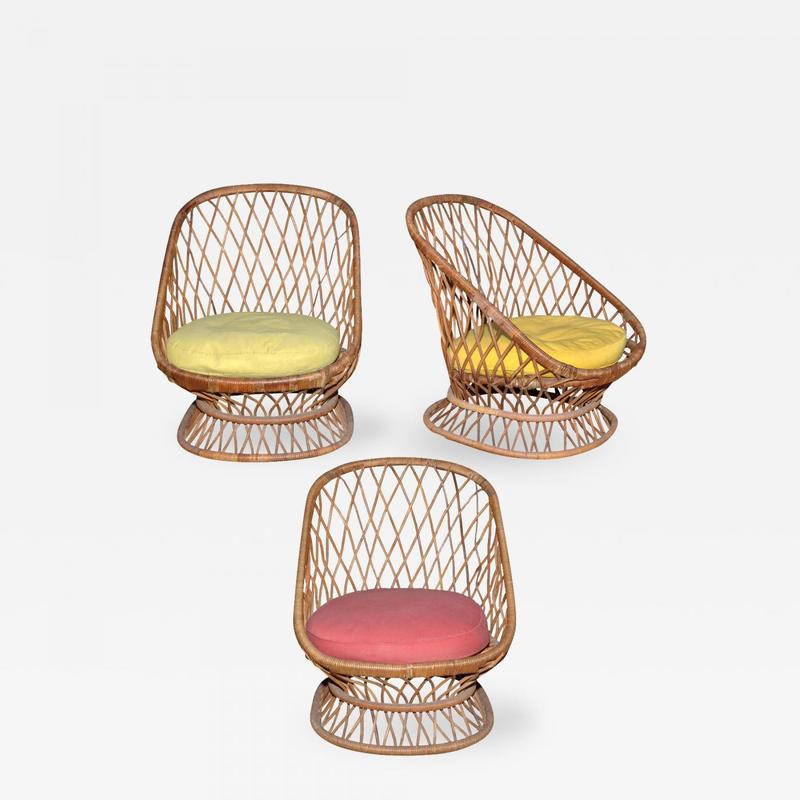 Jean Royère riviera rattan chairs