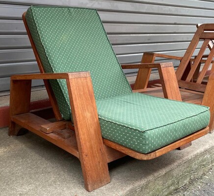 Jean Royere style rare set of 4 lounge easy chairs