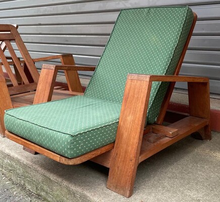 Jean Royere style rare set of 4 lounge easy chairs