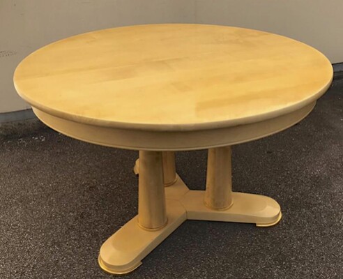 Jean Royere sycamore rarest extendable dinning table